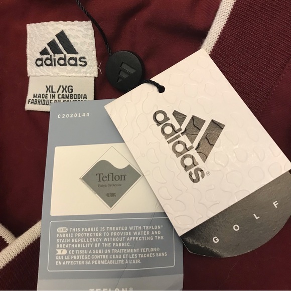 New ! Men’s Burgundy Adidas' Top -Size XL - Picture 4 of 4
